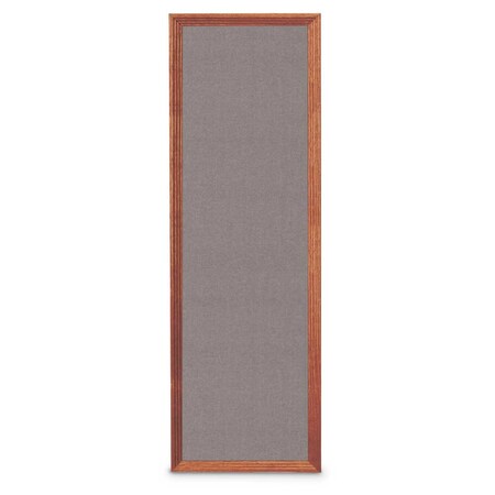United Visual Products Slim Style Indoor Enclosed Corkboard, 24 UVRDS23SBH-SATIN-APRICOT